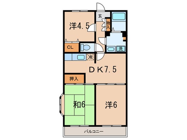 ベルテ千年の物件間取画像